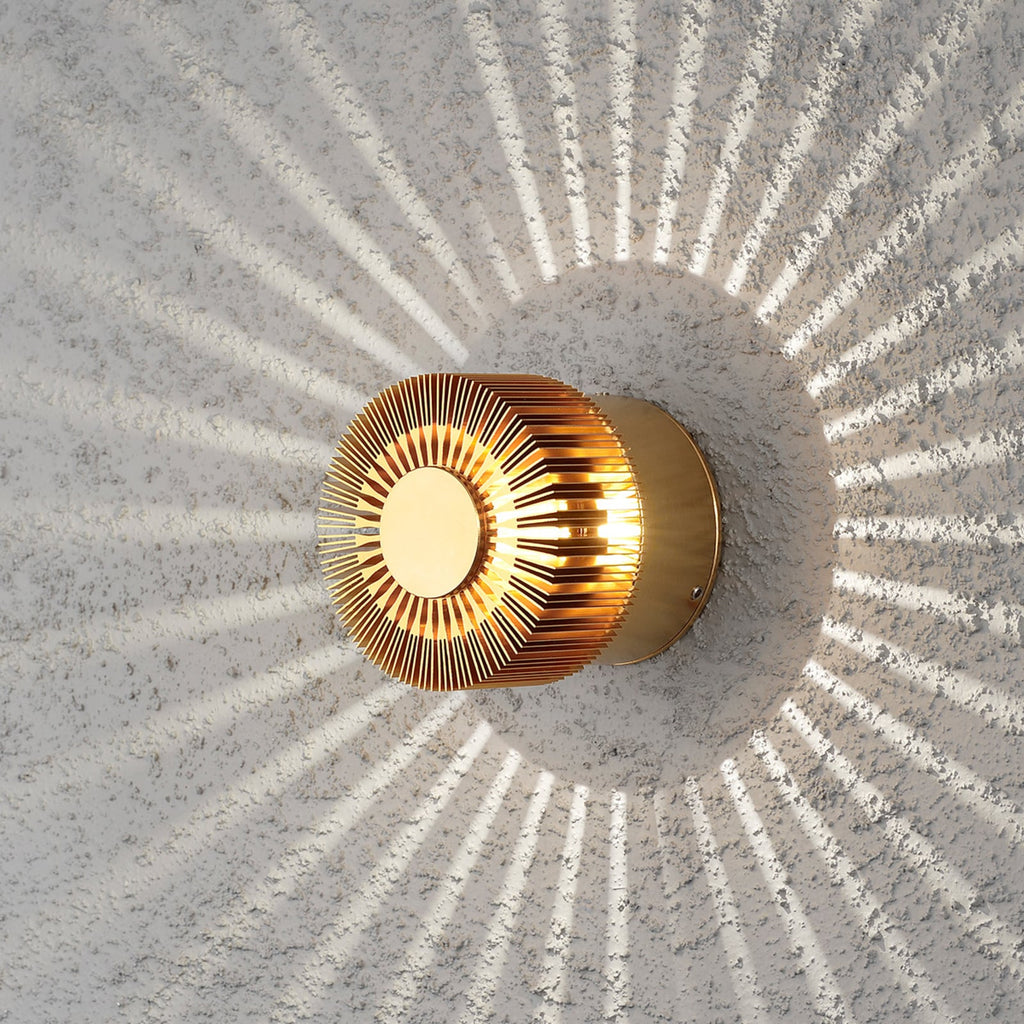 LED utevegglampe Monza bronse bakside