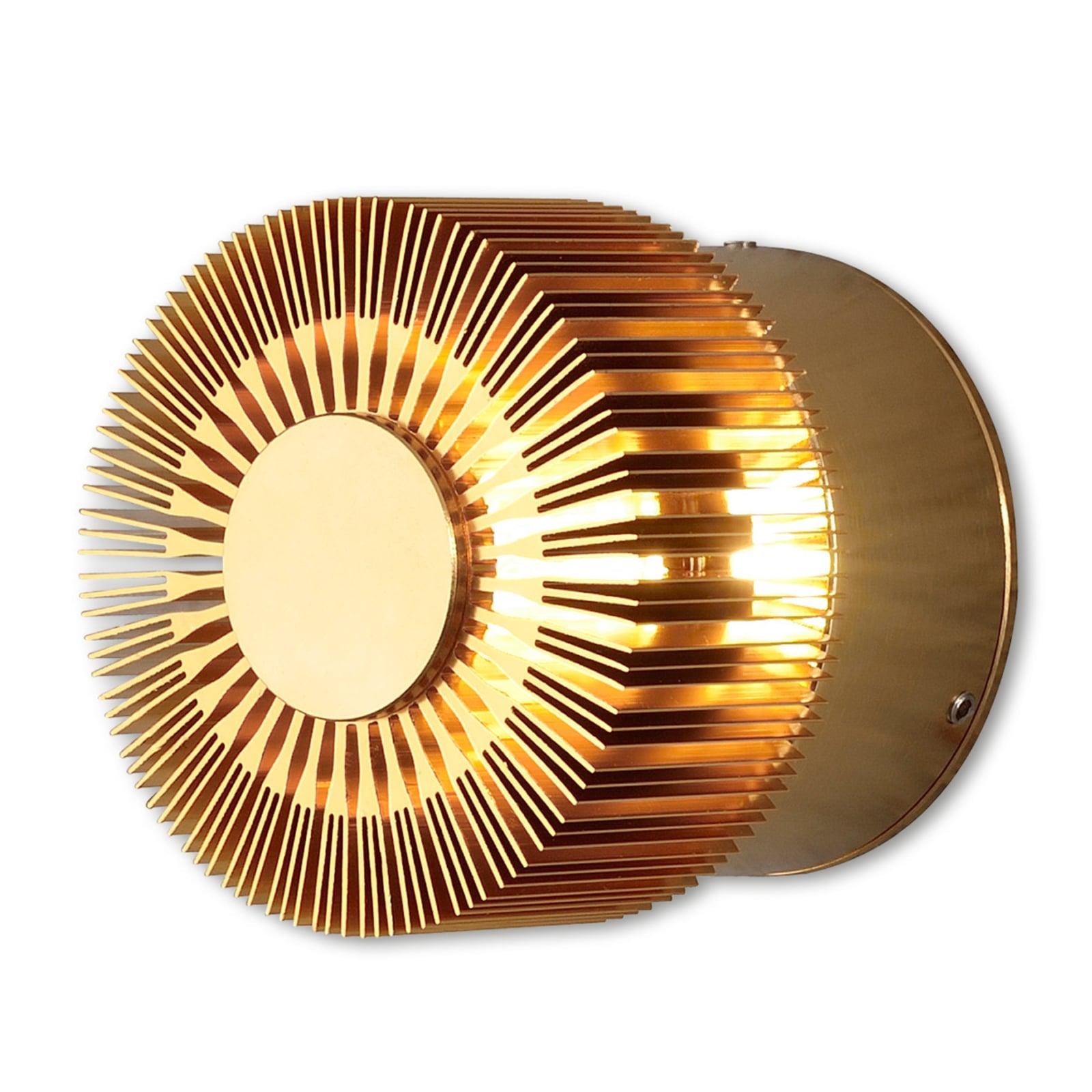 Montert LED utevegglampe Monza rund bronse