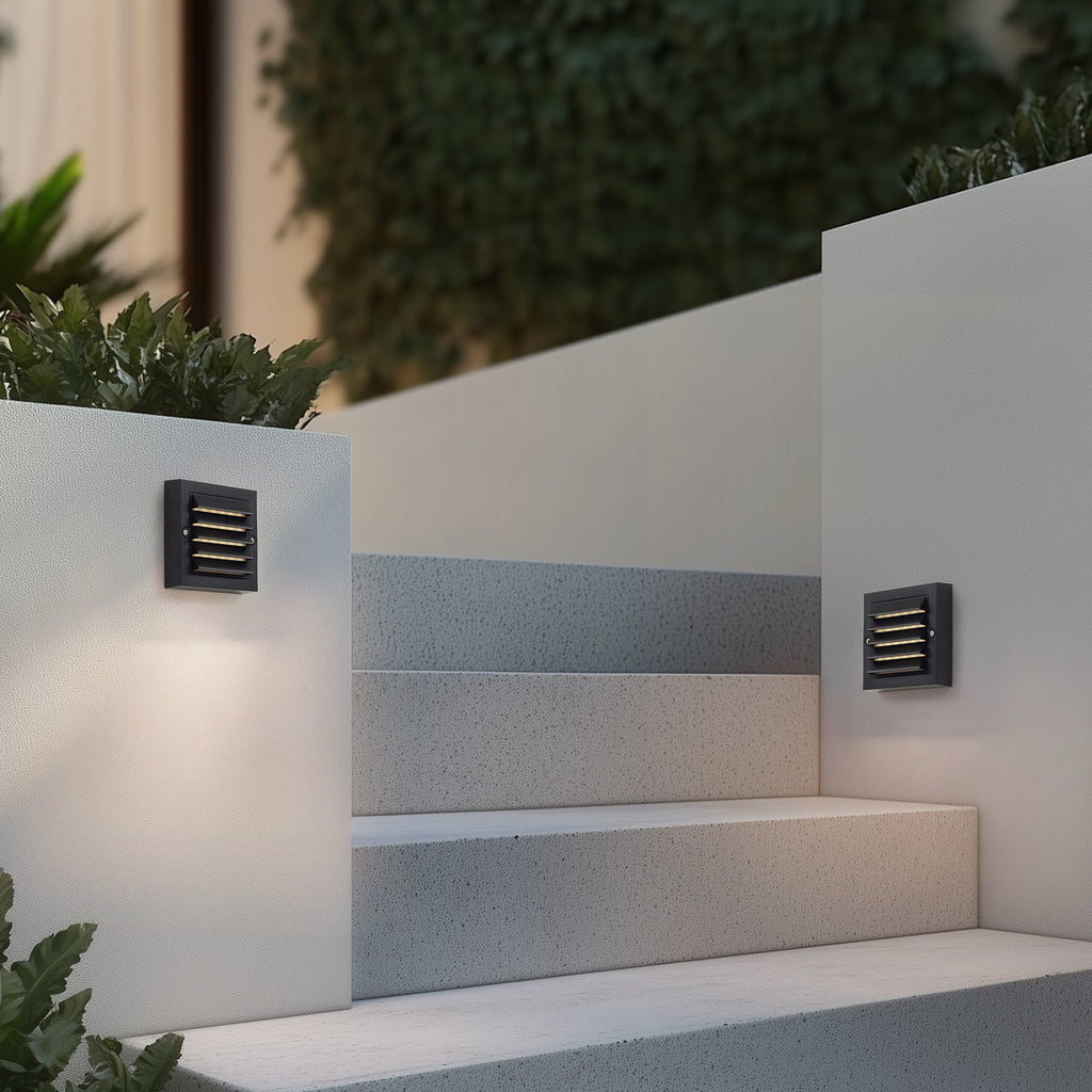 LED utevegglampe Muro svart bakside