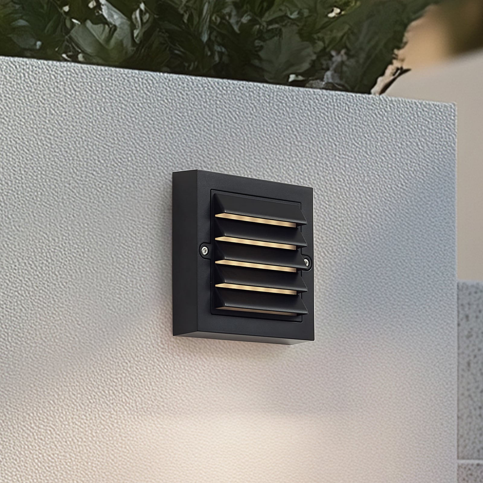 LED utevegglampe Muro svart frontbilde