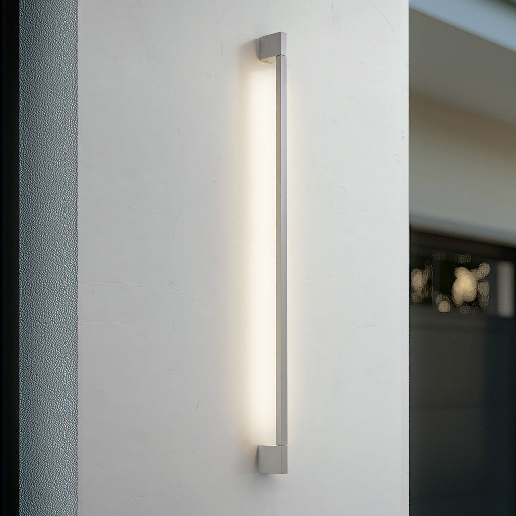LED utevegglampe Neano steingrå aluminium 120 cm forfra