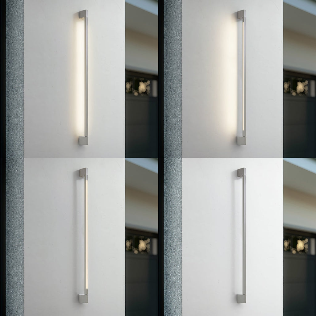LED utevegglampe Neano steingrå aluminium 120 cm montert på vegg