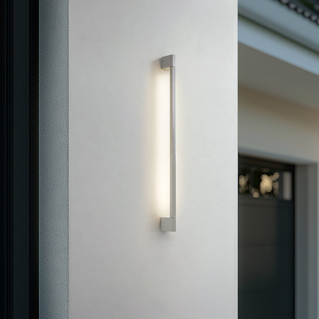 LED utevegglampe Neano steingrå aluminium 90 cm bakside