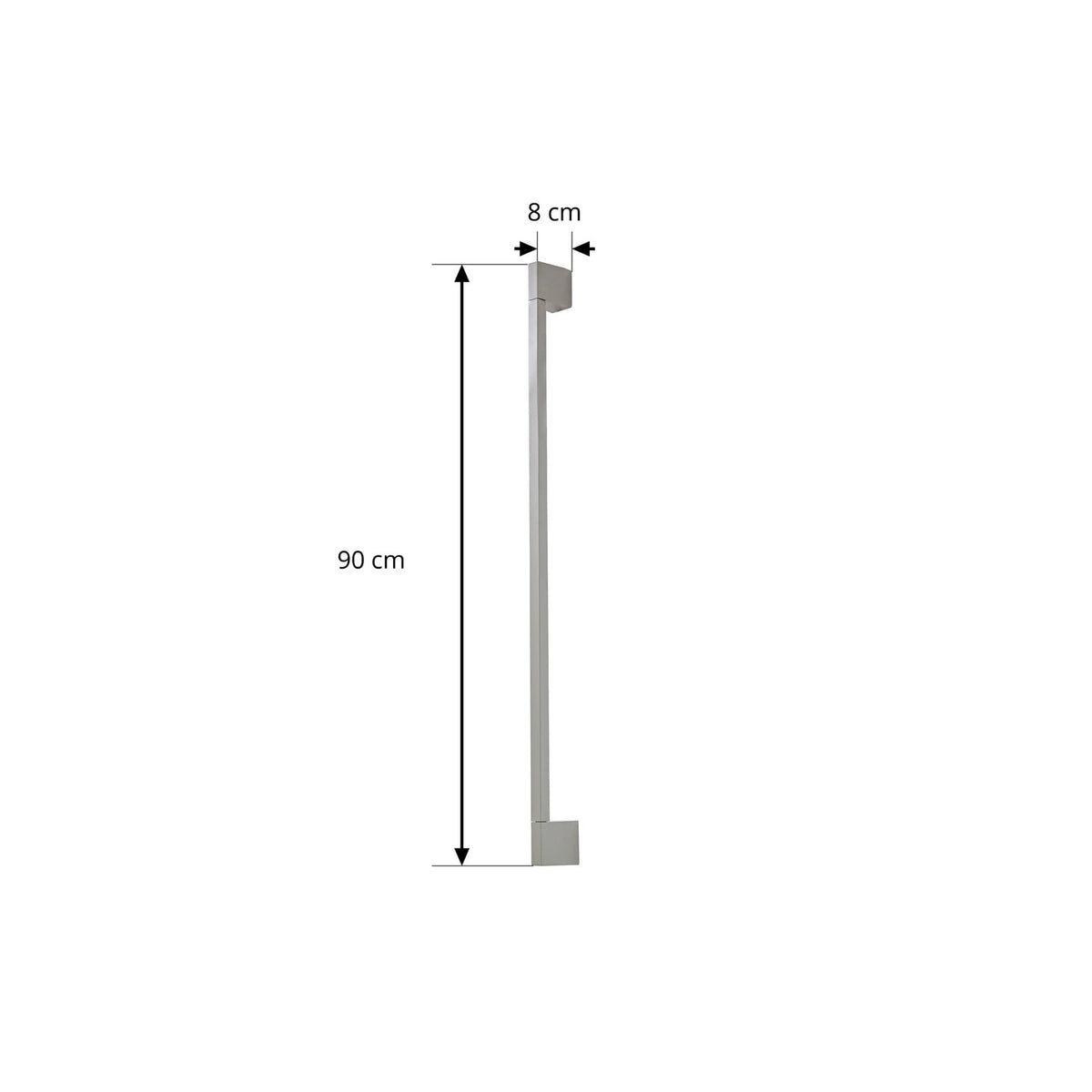 LED utevegglampe Neano steingrå aluminium 90 cm detalj