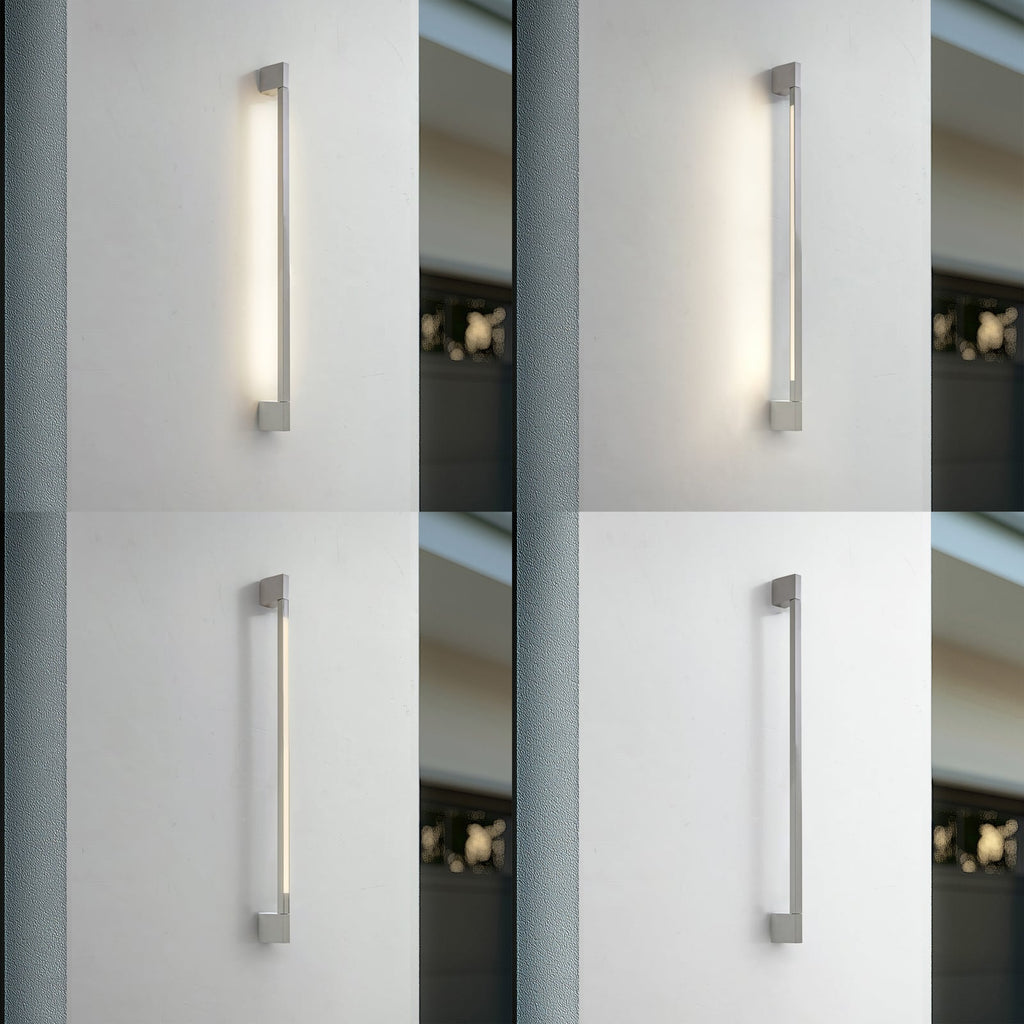 LED utevegglampe Neano steingrå aluminium 90 cm montert