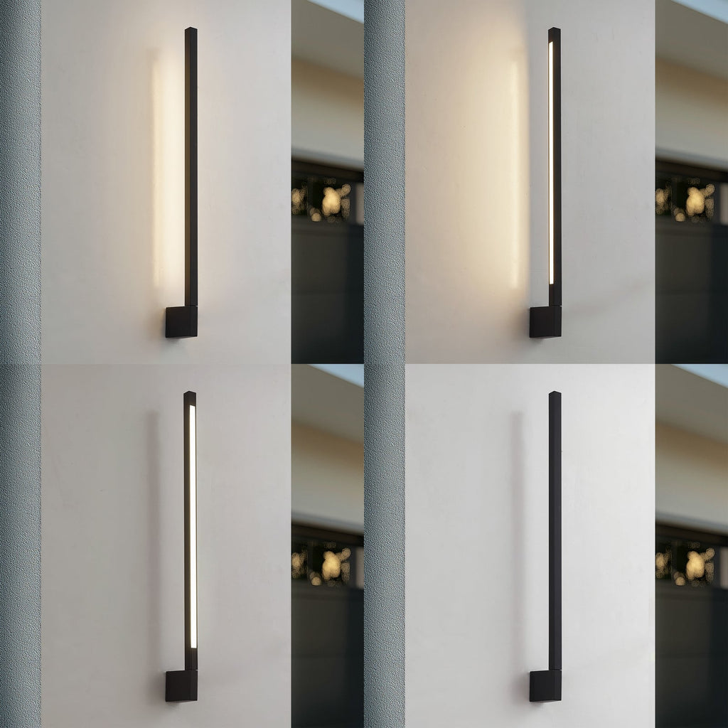 LED utevegglampe Neano svart 80 cm detalj