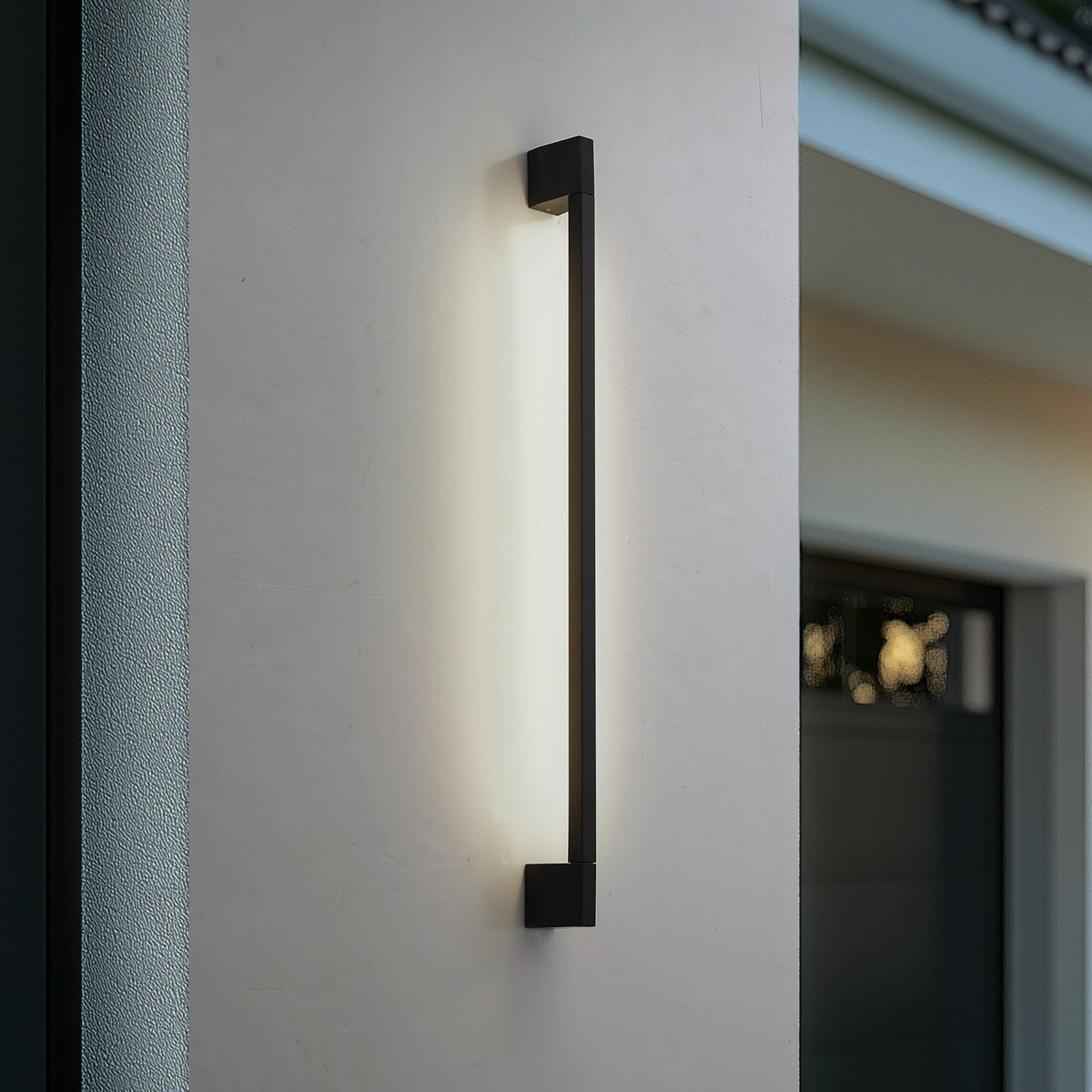LED utevegglampe Neano svart aluminium 90 cm foran