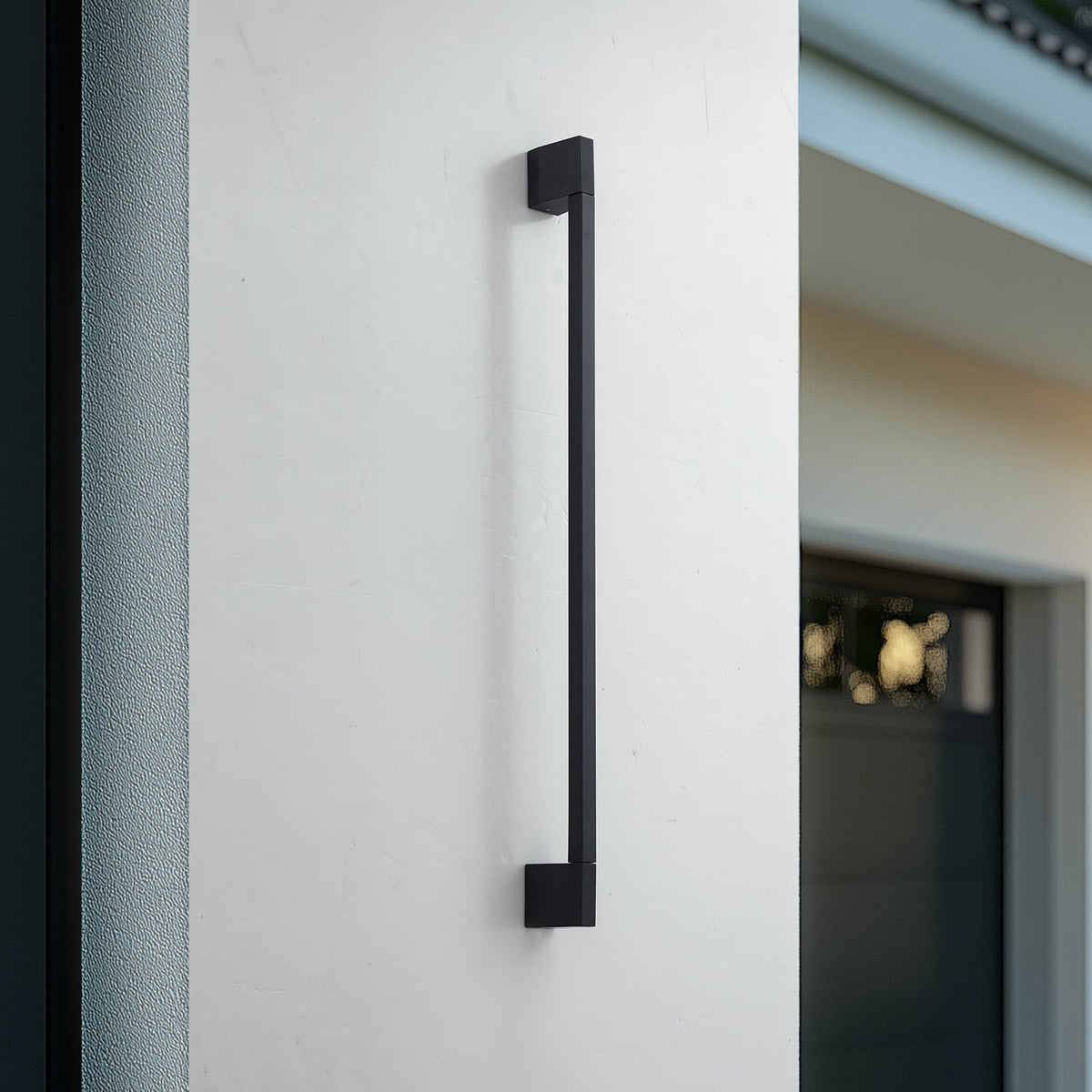 LED utevegglampe Neano svart aluminium 90 cm bakside