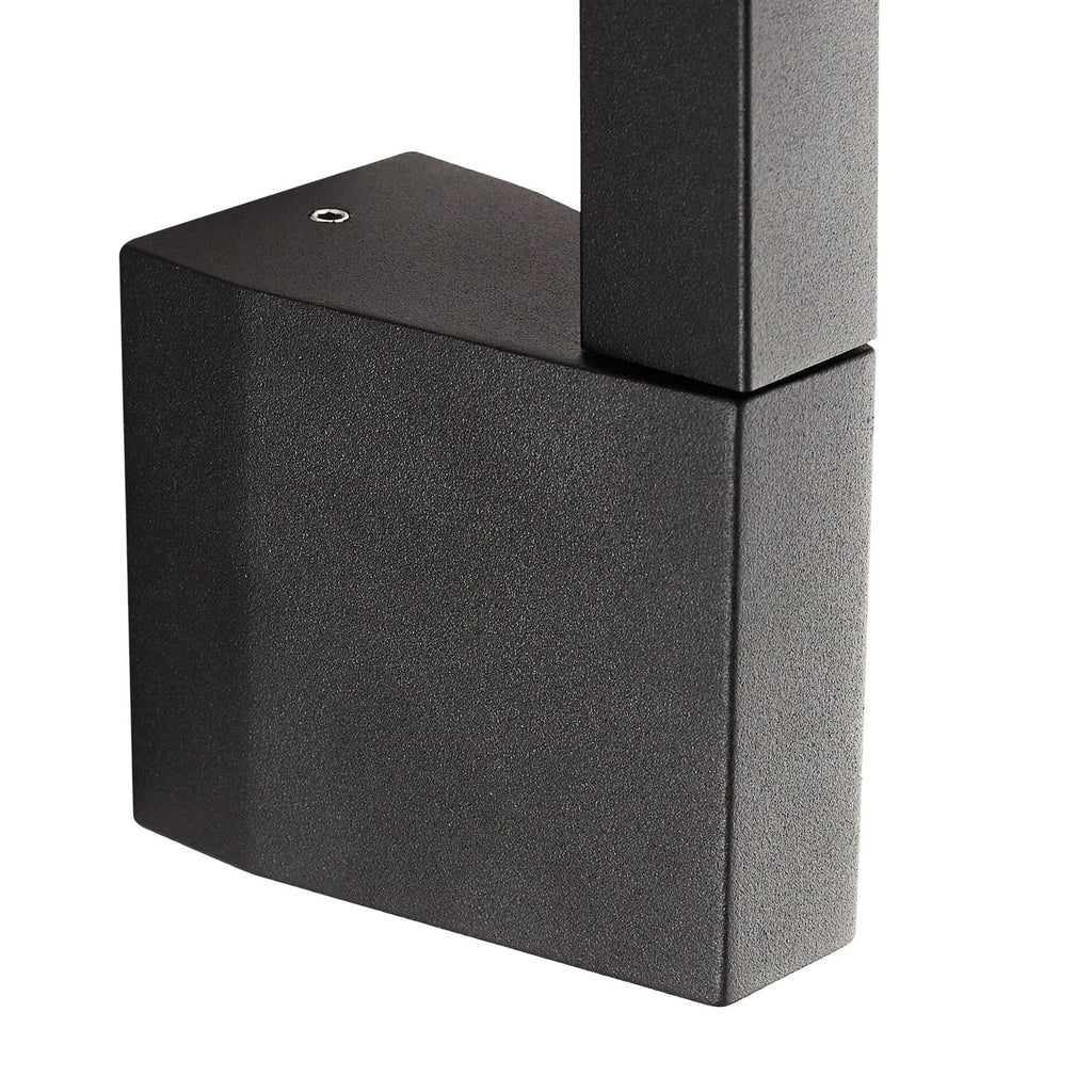 LED utevegglampe Neano svart justerbar 60 cm IP54 sideprofil