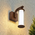 LED utevegglampe Neravio rustfarget aluminium forfra