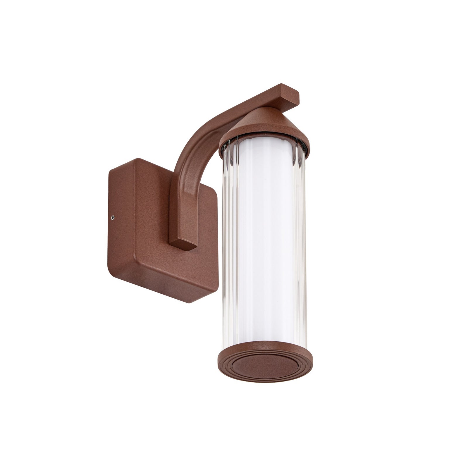LED utevegglampe Neravio rustfarget aluminium montert