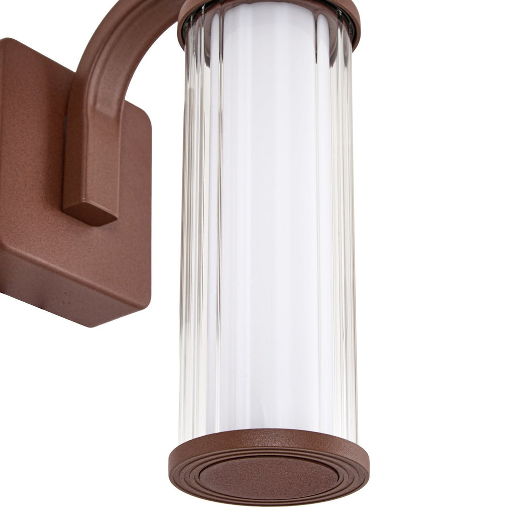 LED utevegglampe Neravio rustfarget aluminium n rbilde