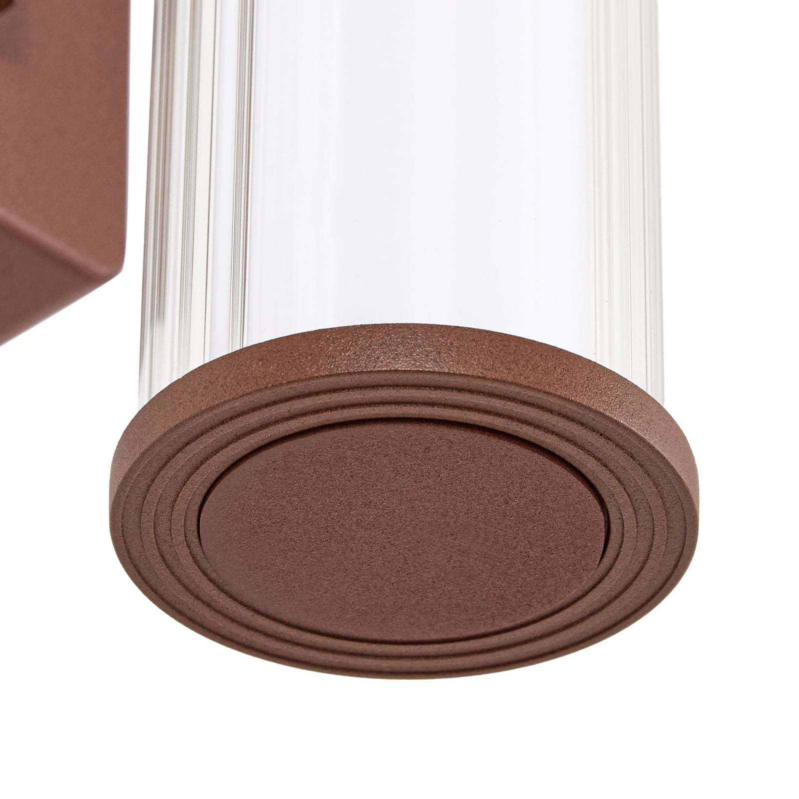 LED utevegglampe Neravio rustfarget aluminium side