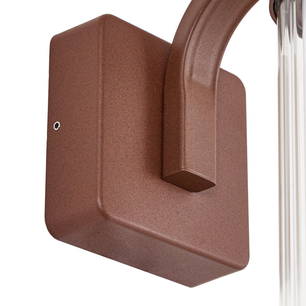 LED utevegglampe Neravio rustfarget aluminium lys p 