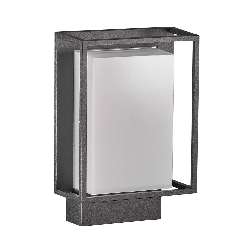 LED utevegglampe Nestor svart aluminium IP44 montert utendørs