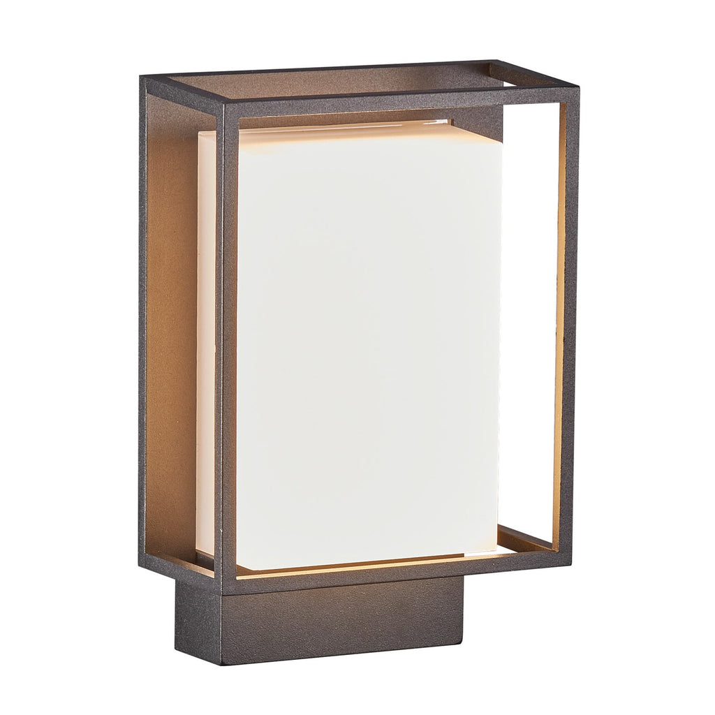 LED utevegglampe Nestor svart aluminium IP44 lysdetalj