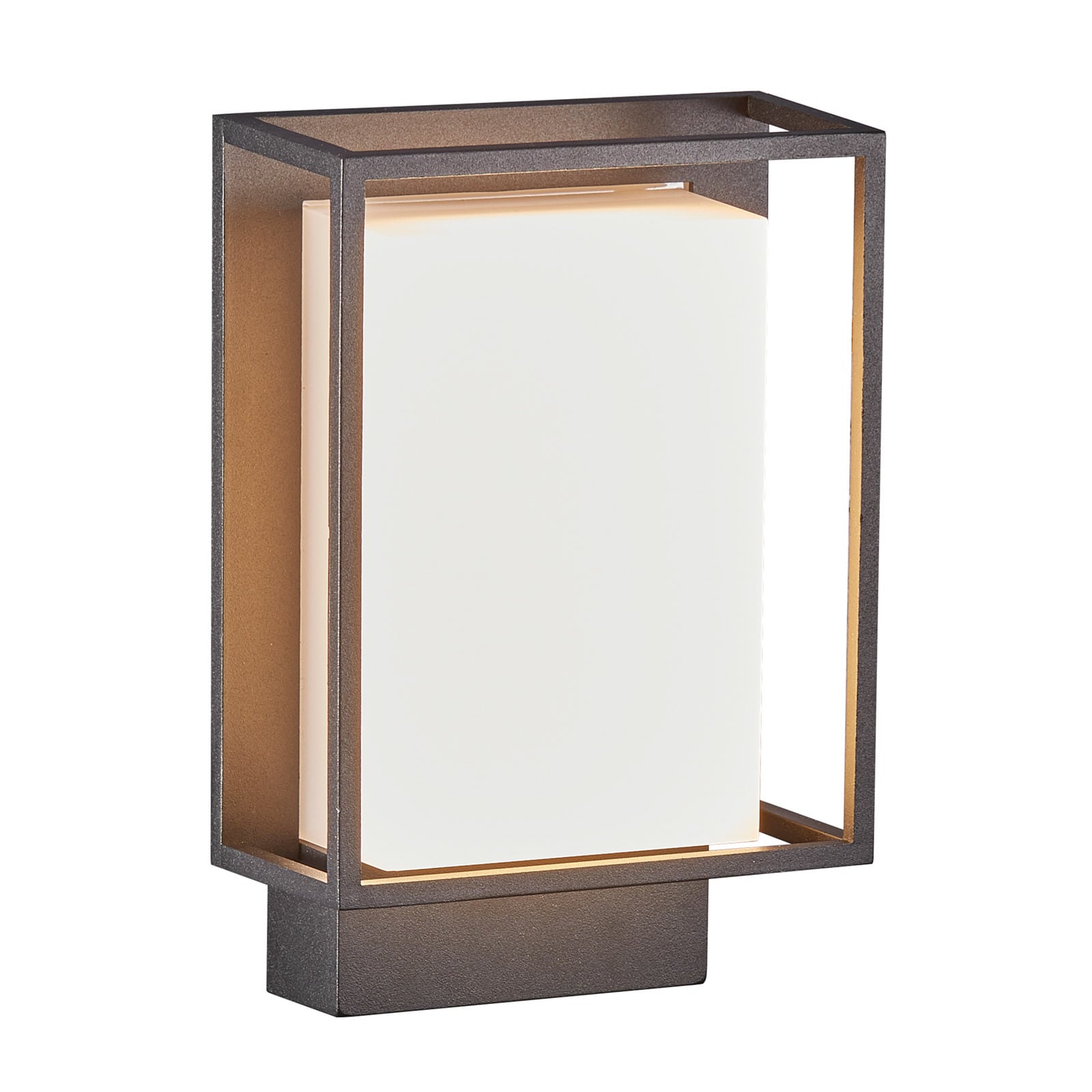 LED utevegglampe Nestor svart aluminium IP44 lysdetalj