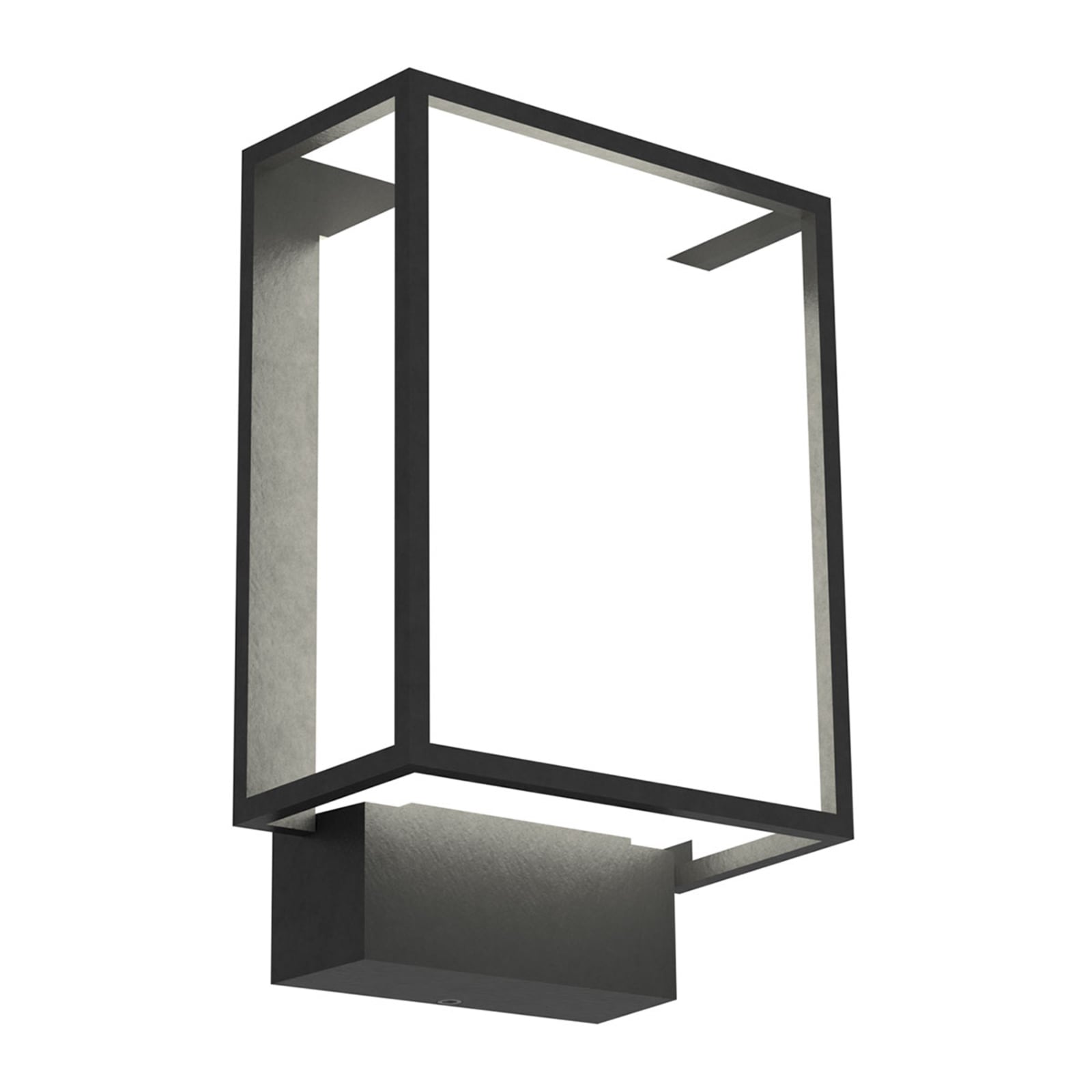 LED utevegglampe Nestor svart aluminium IP44 designvinkel