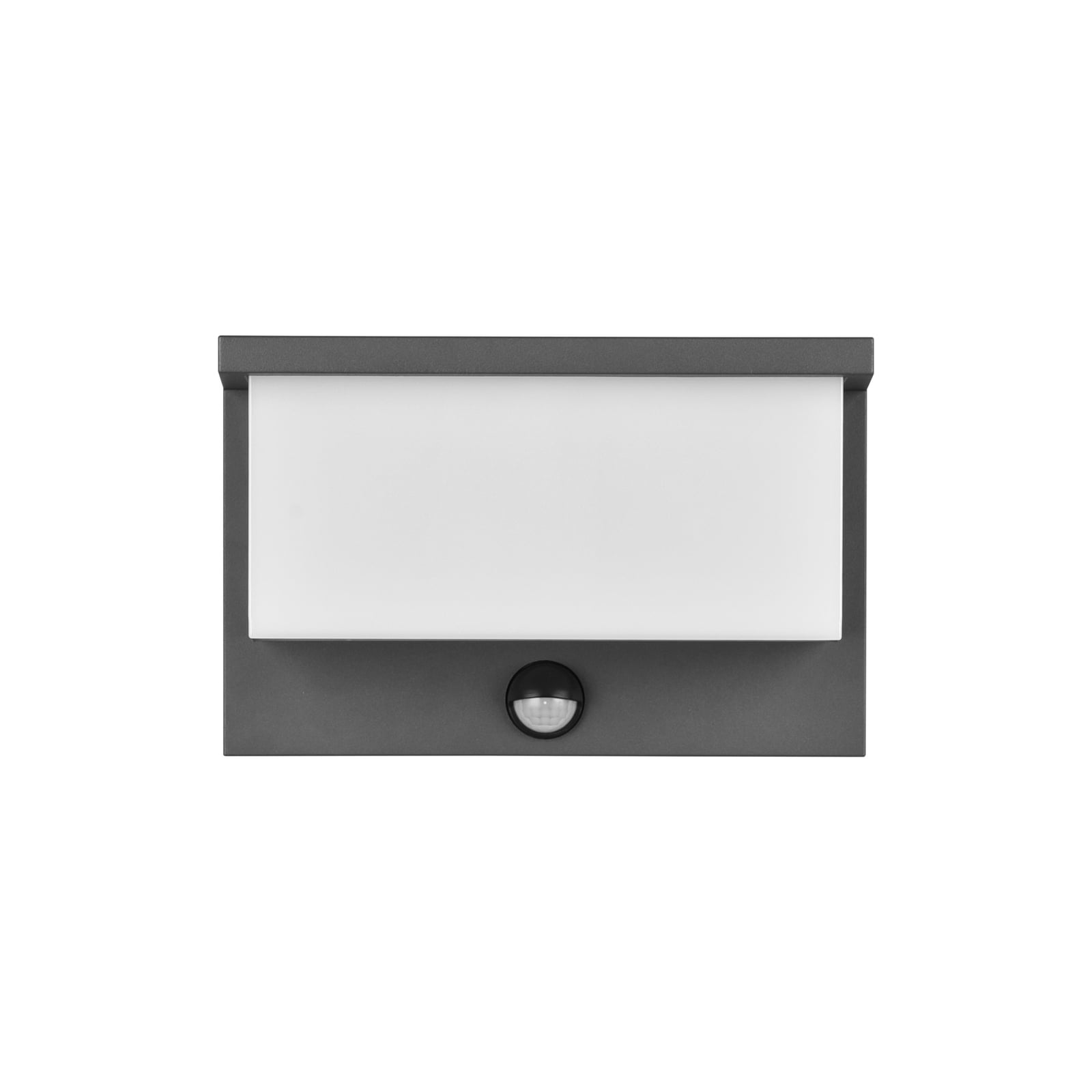 LED utevegglampe Nestos med bevegelsessensor antrasitt IP54 bakside