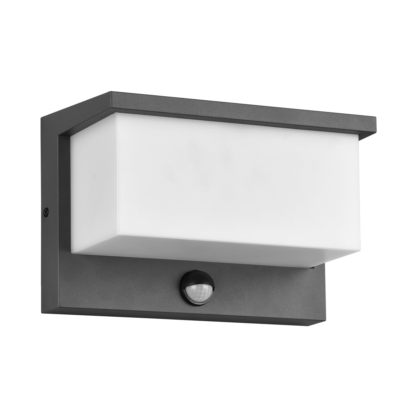 LED utevegglampe Nestos med bevegelsessensor antrasitt IP54 montert