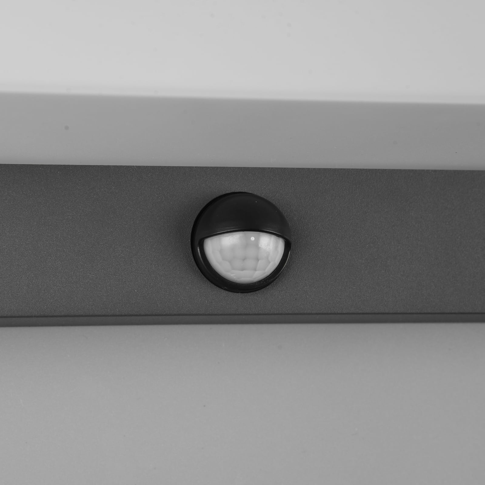 LED utevegglampe Nestos med bevegelsessensor antrasitt IP54 lys