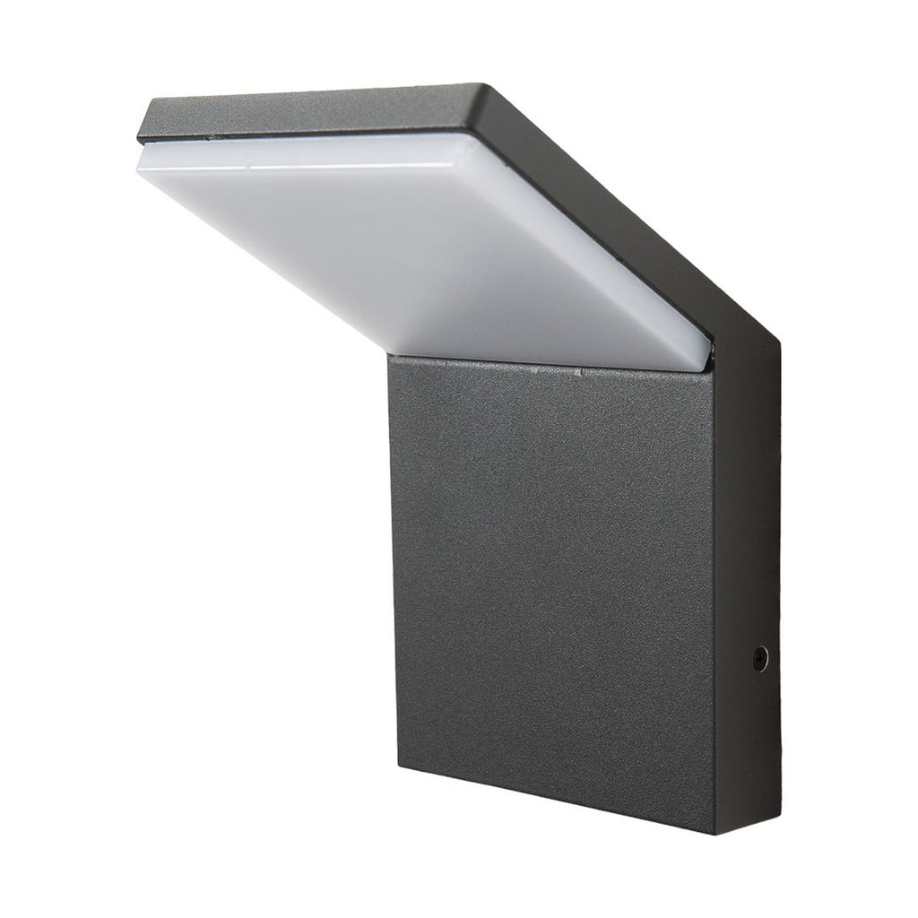 LED utevegglampe Nevio antrasitt aluminium med lys på