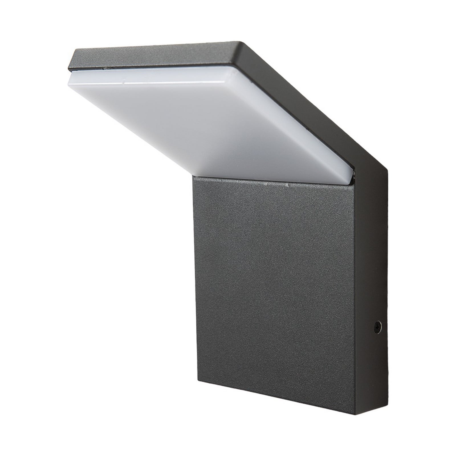 LED utevegglampe Nevio antrasitt aluminium med lys på