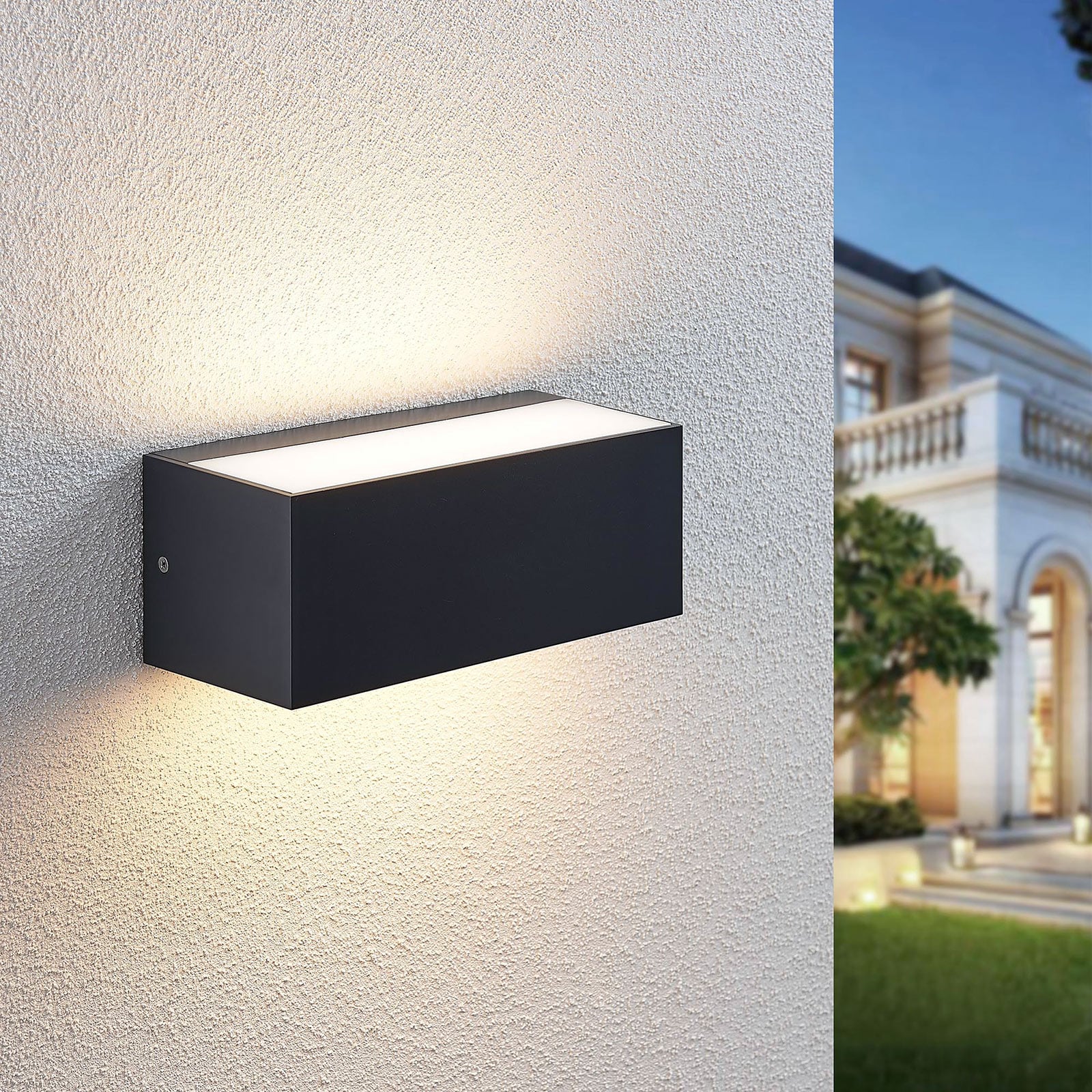 LED utevegglampe Nienke sjøvannsbestandig bakside
