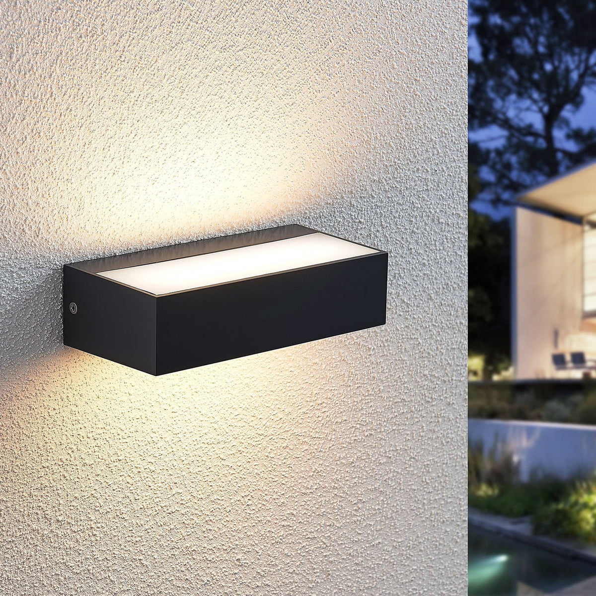 LED utevegglampe Nienke sjøvannsbestandig bakside