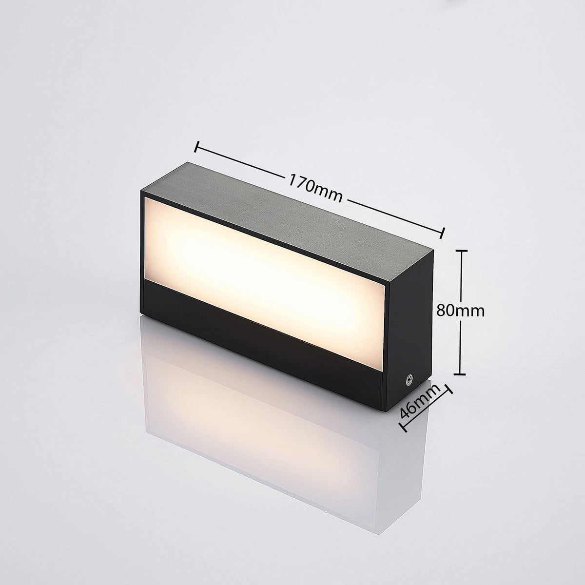 LED utevegglampe Nienke sjøvannsbestandig nærbilde