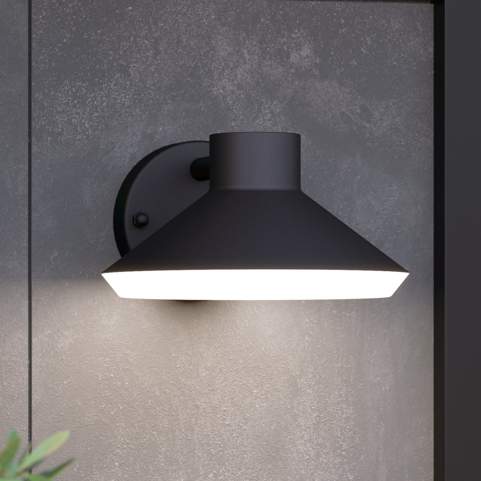 LED utevegglampe Ninnarella svart hvit forside