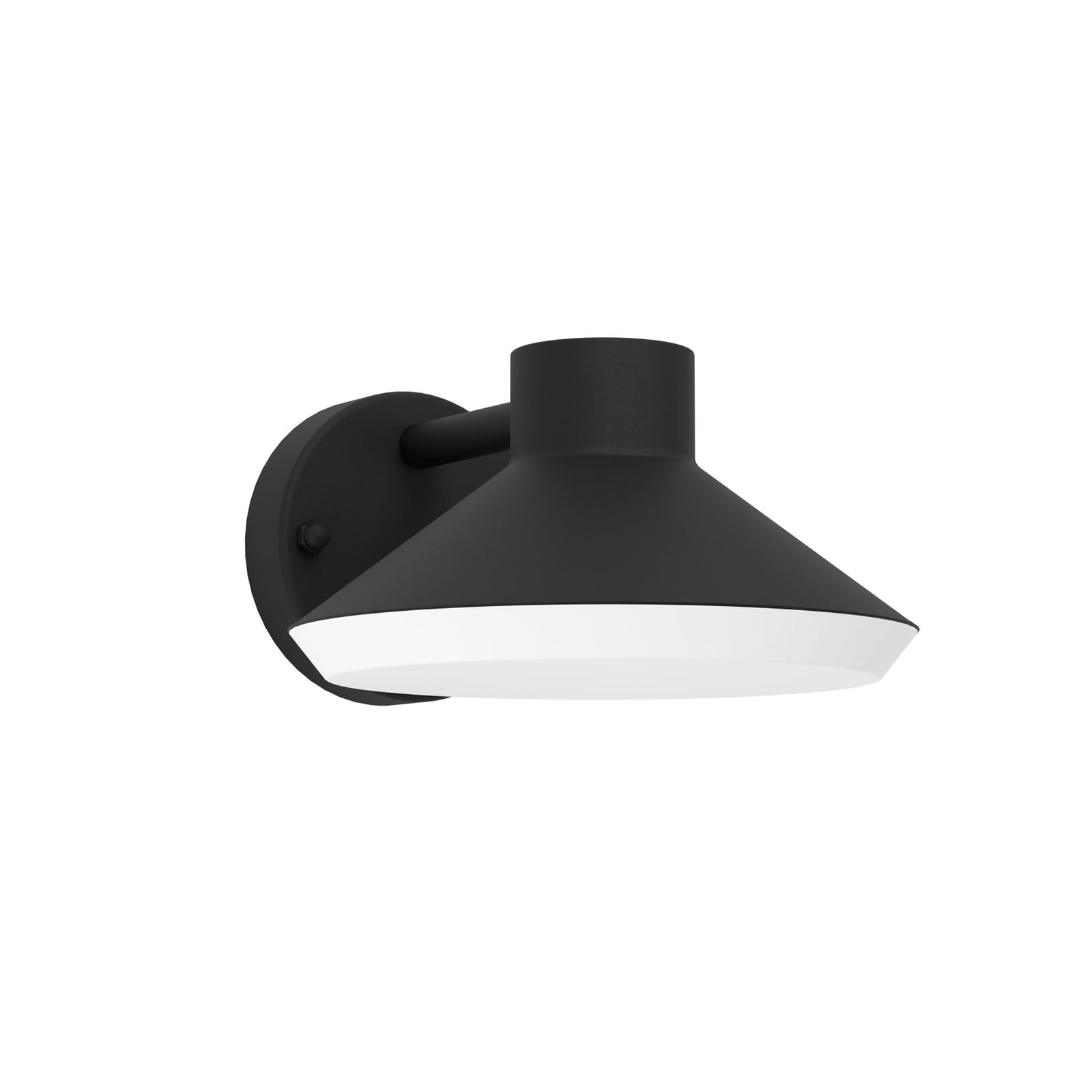 LED utevegglampe Ninnarella svart hvit montert på vegg