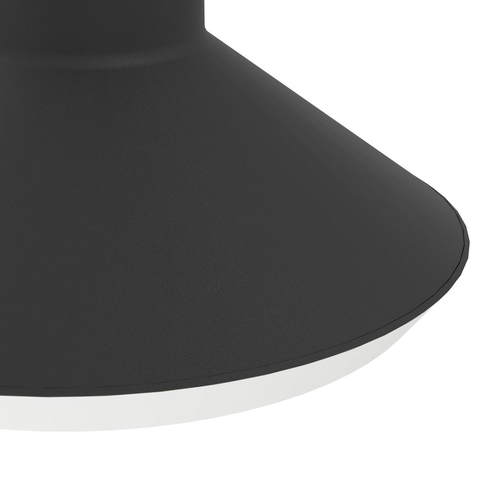 LED utevegglampe Ninnarella svart hvit detalj av materiale