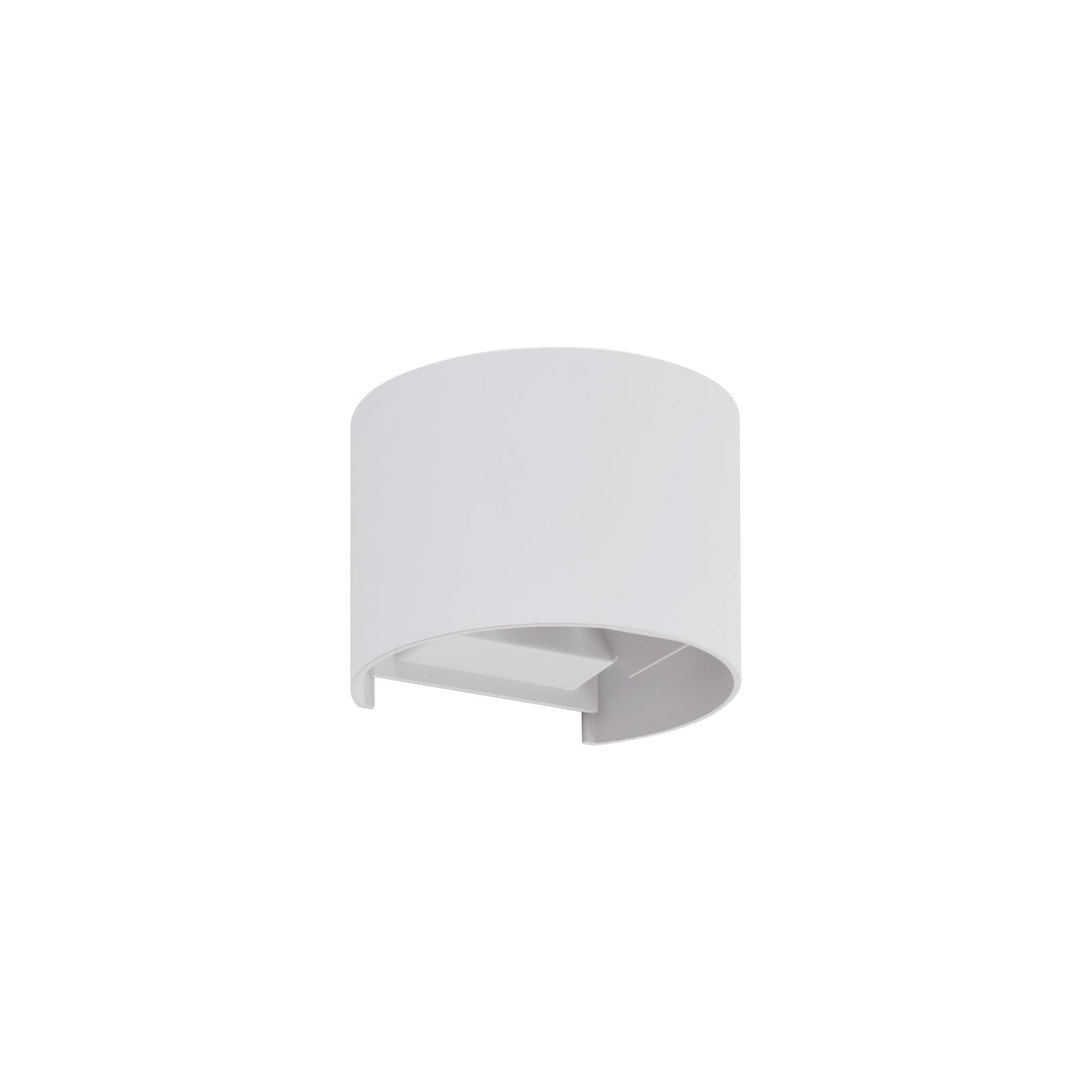 LED utevegglampe Nivar rund hvit metall IP54 montert ute
