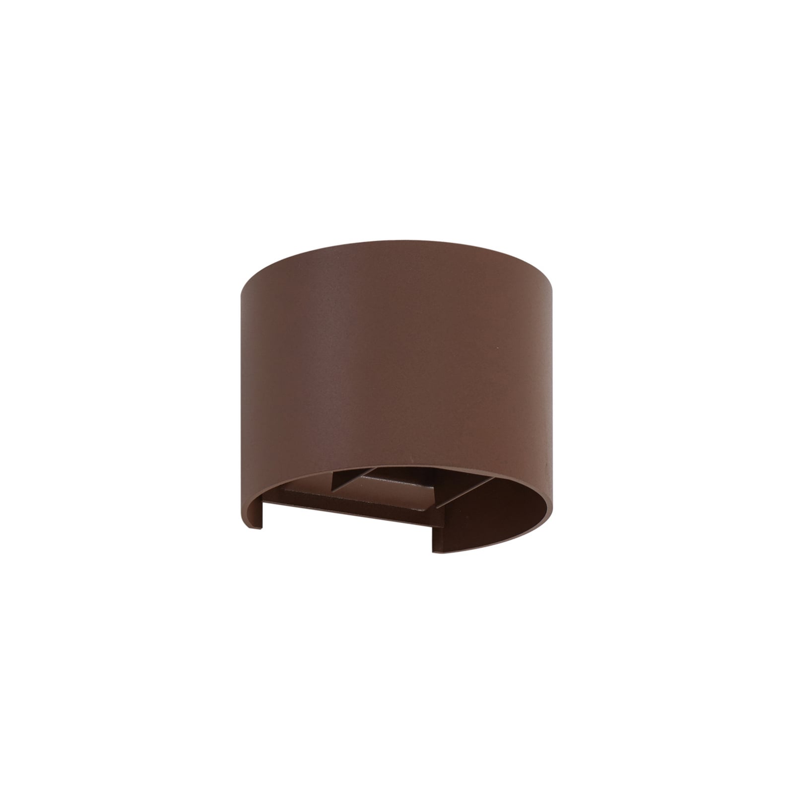 LED utevegglampe Nivar rund rustfarget metall montert ute