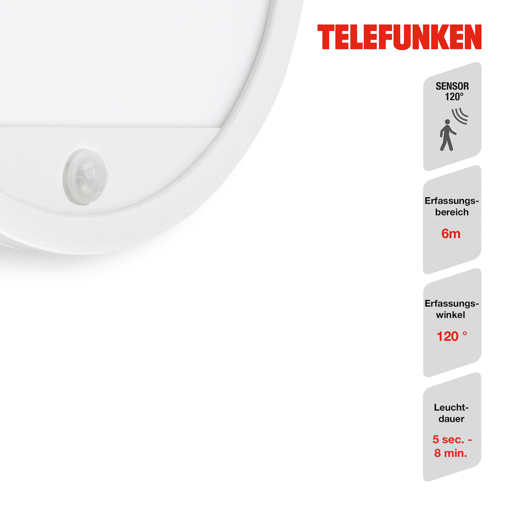 Nærbilde av bevegelsessensor på LED utevegglampe Nizza