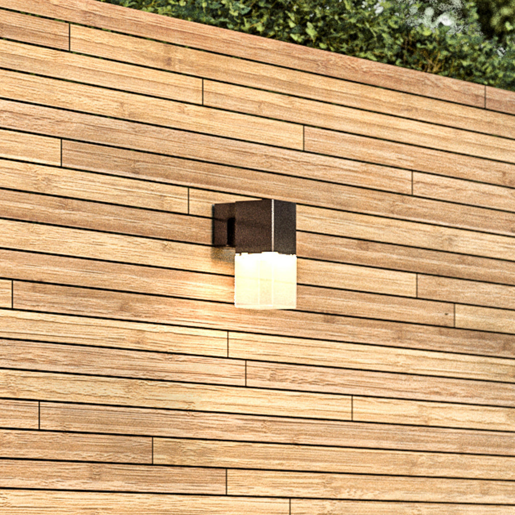 LED utevegglampe OOL-50016 nedlys svart 12W IP44 forfra