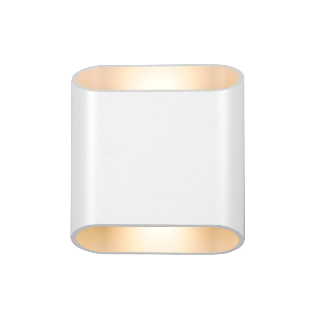 Bakside av LED utevegglampe opp og ned dimbar CCT hvit IP54 LCD