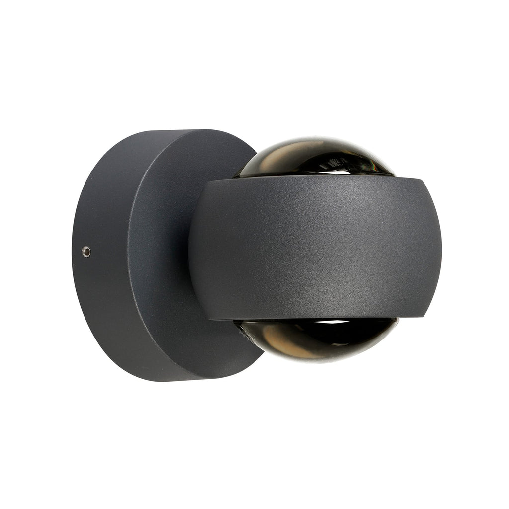 LED utevegglampe opp og ned dimbar grafitt CCT IP54 - LCD bakside