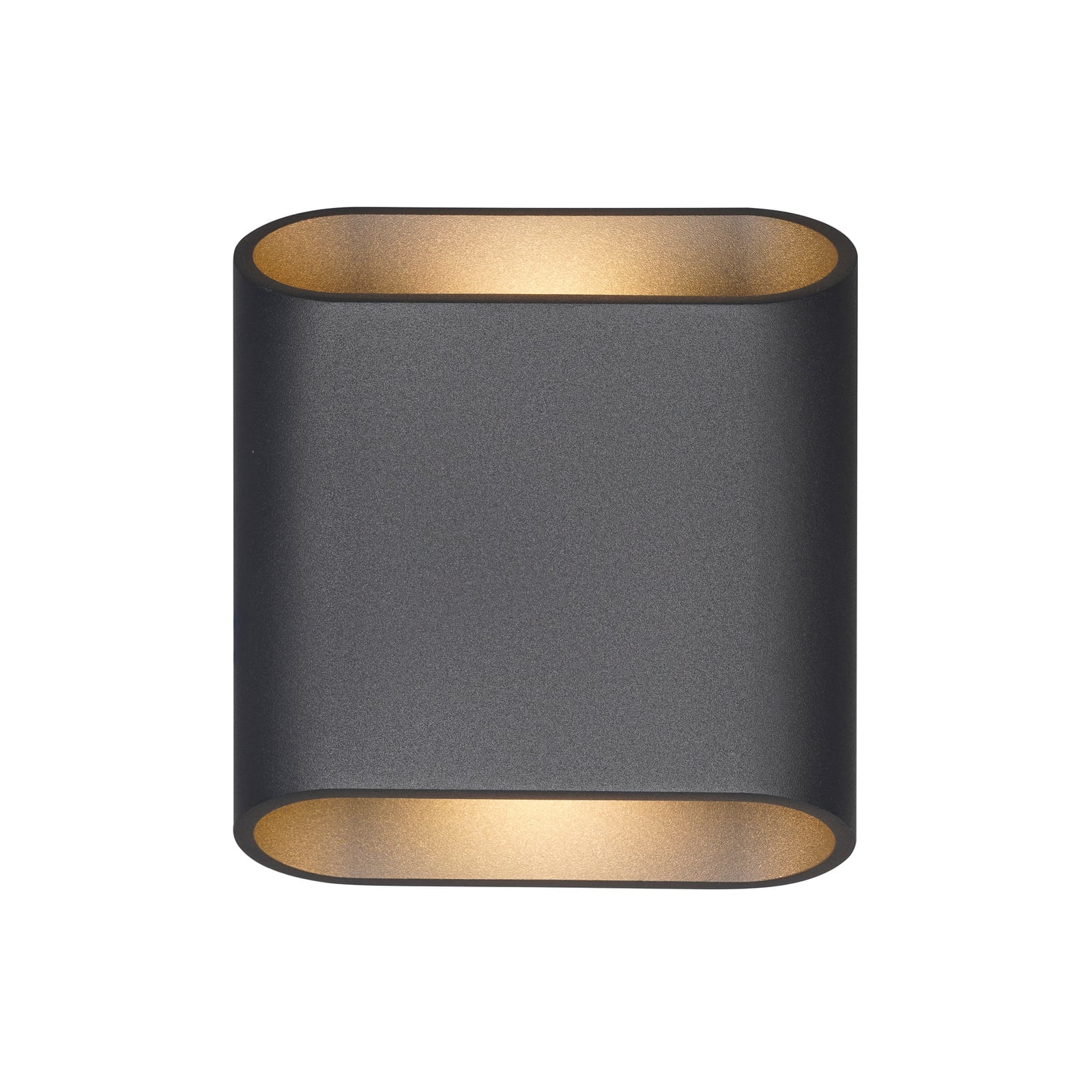 LED utevegglampe opp og ned grafitt CCT dimbar IP54 detalj