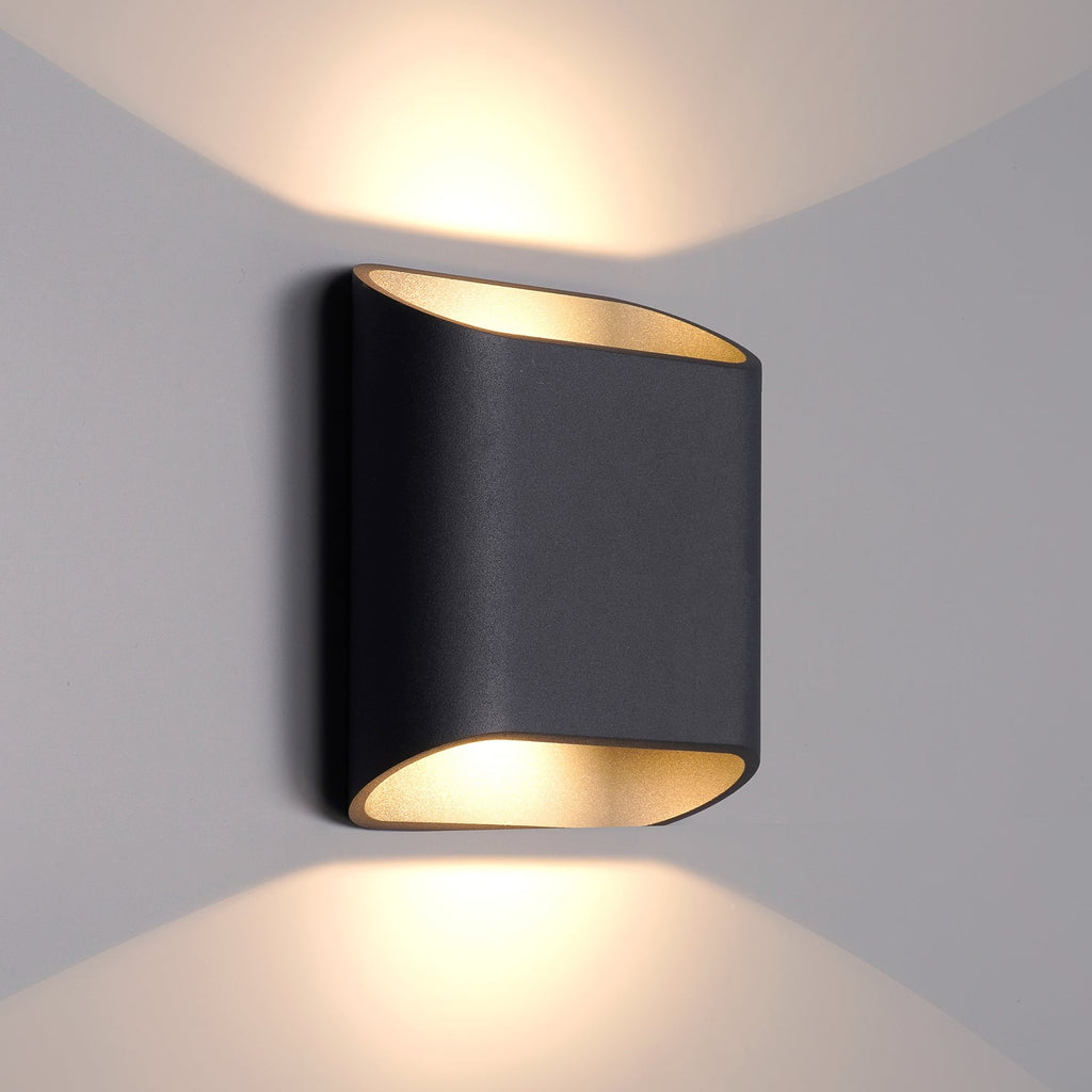 LED utevegglampe opp og ned grafitt CCT dimbar IP54 front