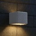 LED utevegglampe oppladbar med bevegelsessensor hvit IP44 - FH Lighting forfra
