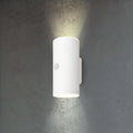 LED utevegglampe oppladbar opp/ned med bevegelsessensor hvit IP44 forfra