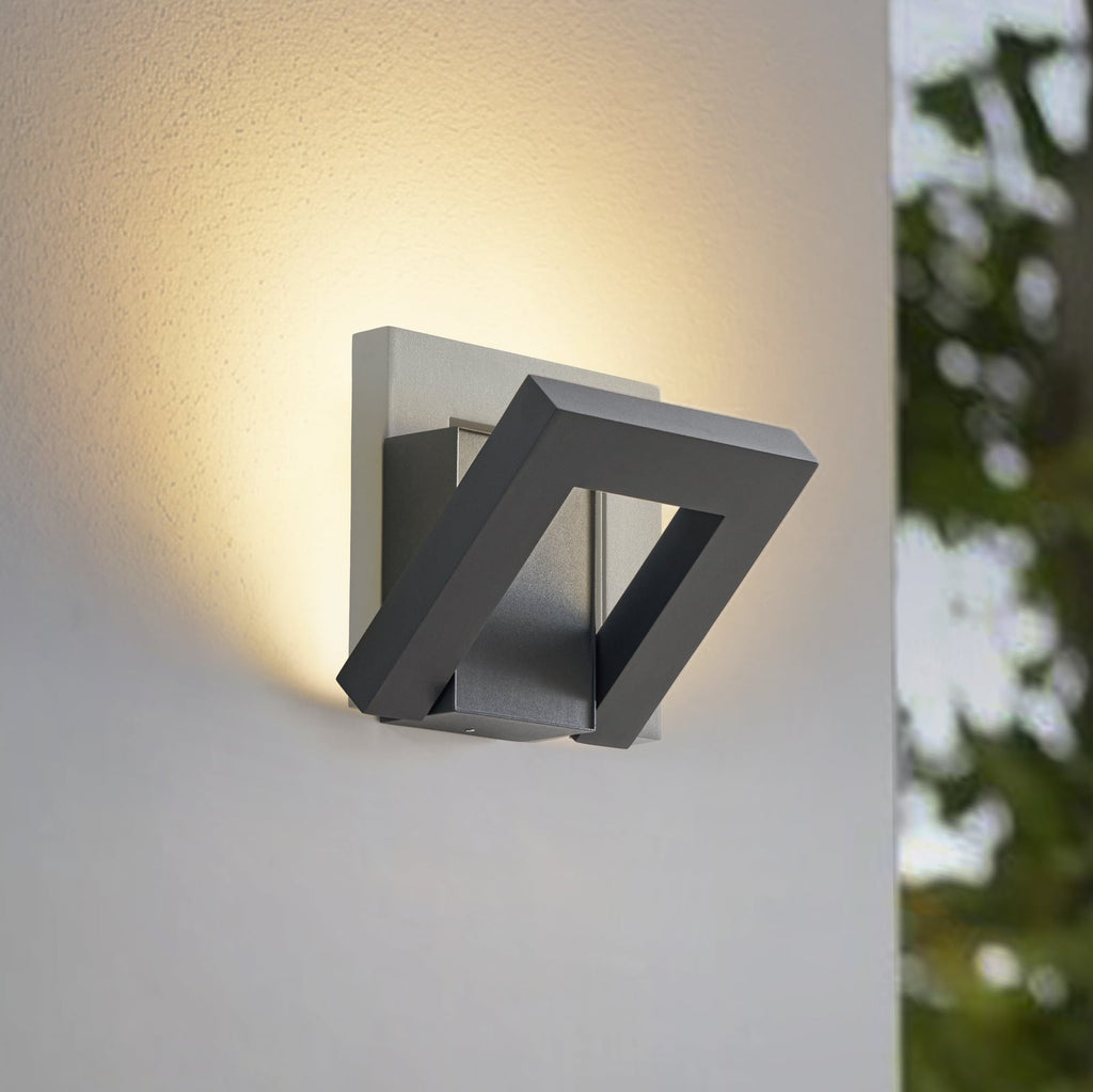 LED utevegglampe Orbin grå vippbar CCT IP54 forfra