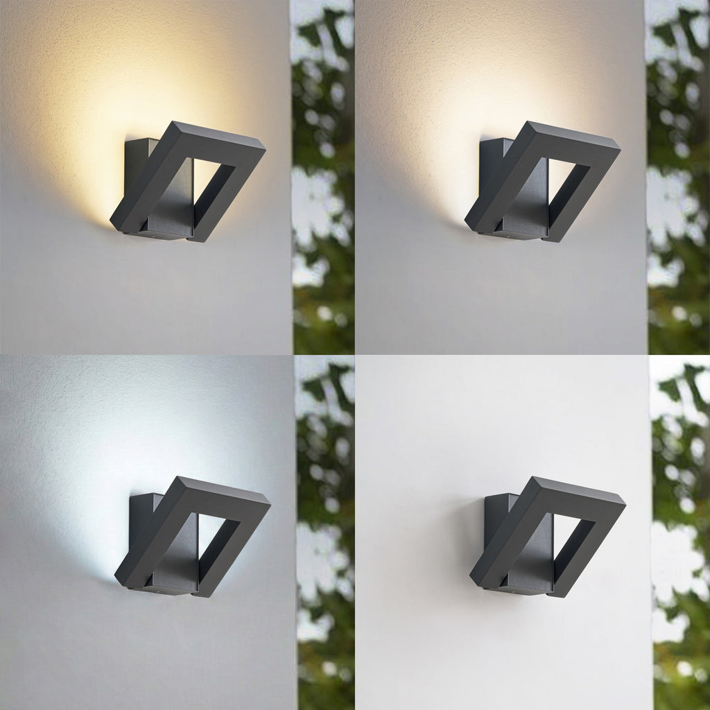 LED utevegglampe Orbin grå vippbar CCT IP54 montert