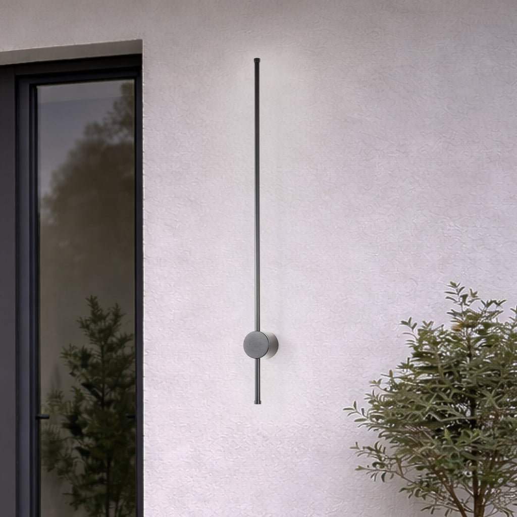 LED utevegglampe Orla M svart aluminium forfra