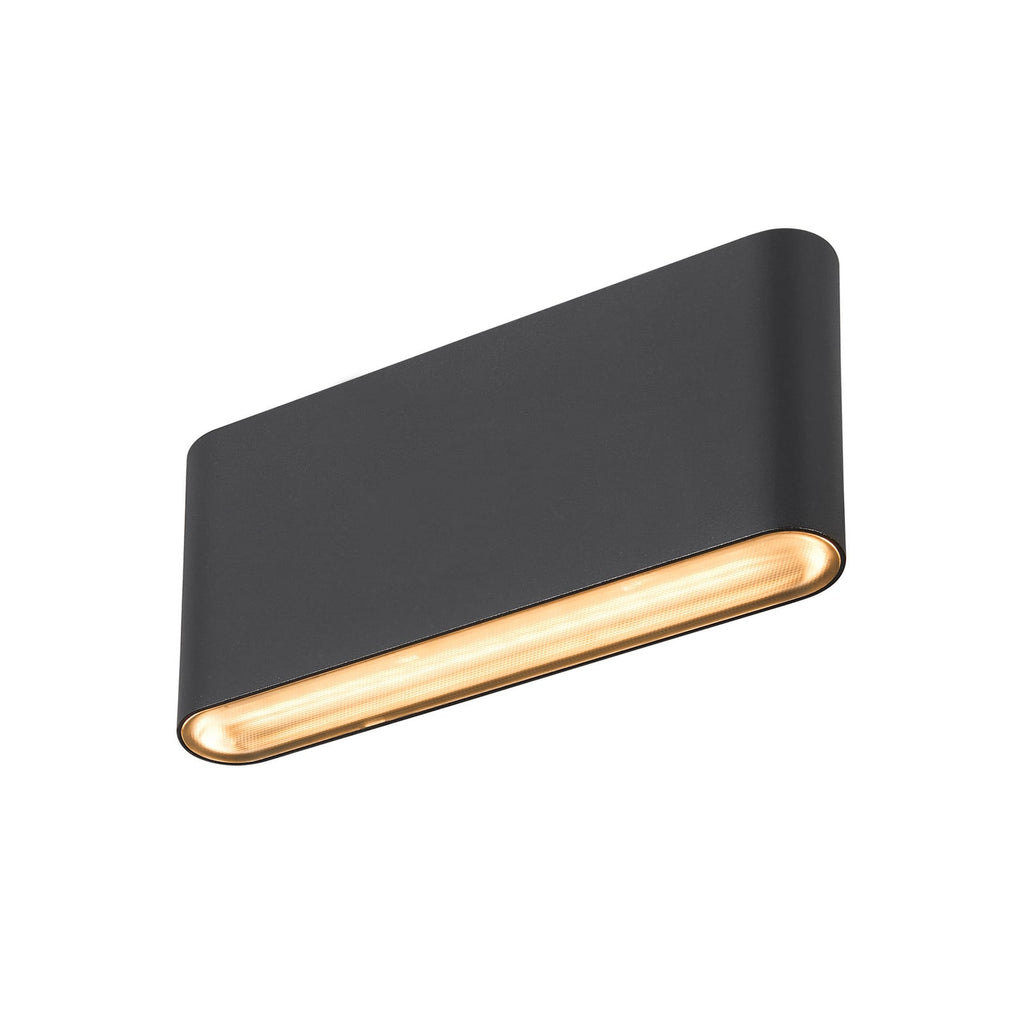 Detalj av LED utevegglampe oval opp/ned CCT svart IP65 - SLV