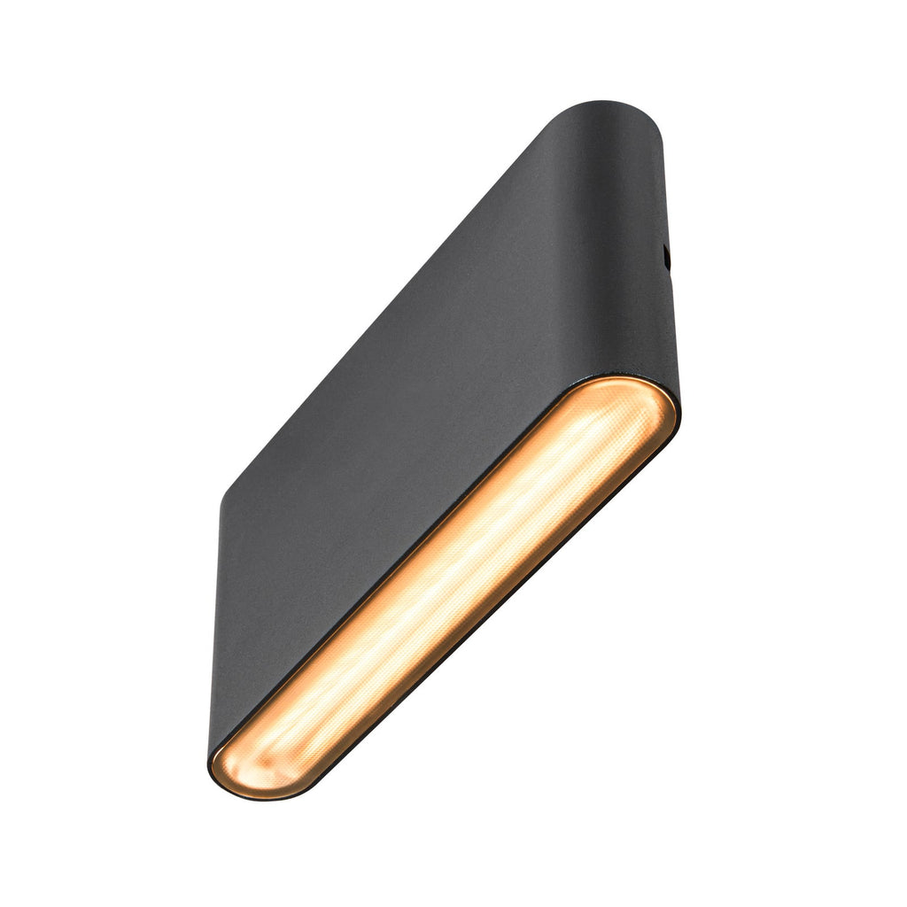 Montert LED utevegglampe oval opp/ned CCT svart IP65 - SLV på vegg