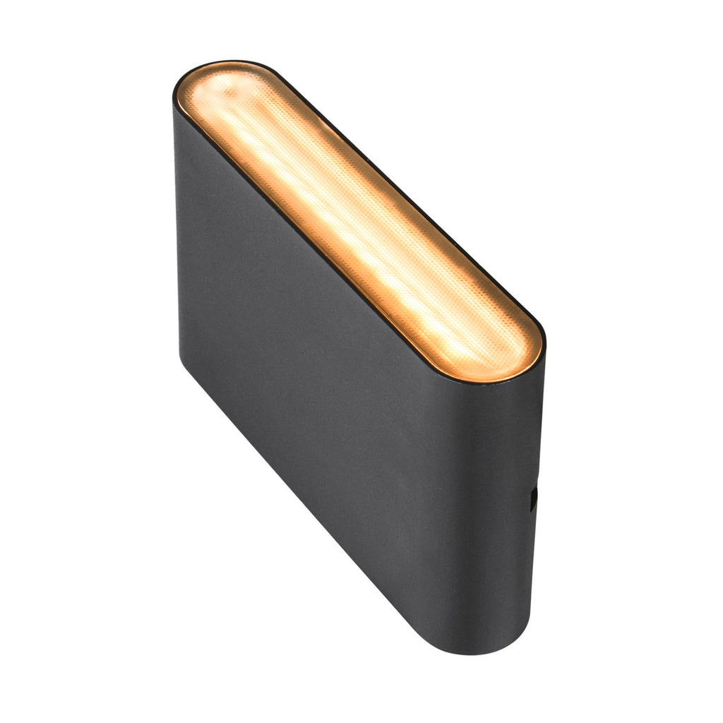 LED utevegglampe oval opp og ned CCT svart IP65 - SLV montert