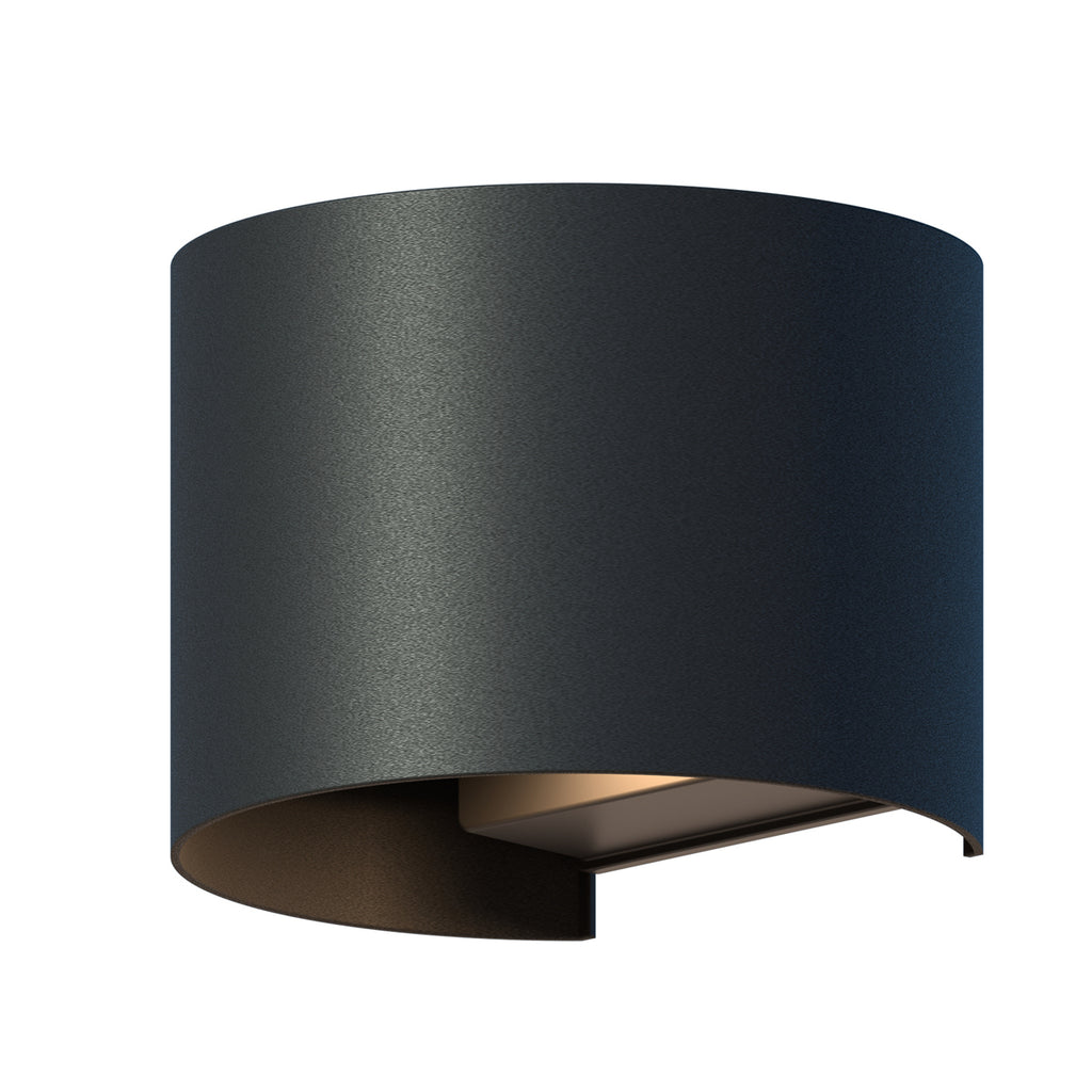 Detalj av LED utevegglampe oval opp og ned svart 10 cm IP54 - Calex